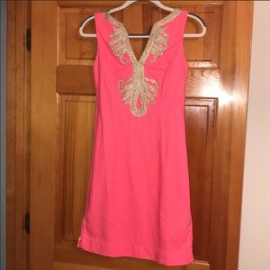 Lilly Pulitzer Pink and Gold Dress